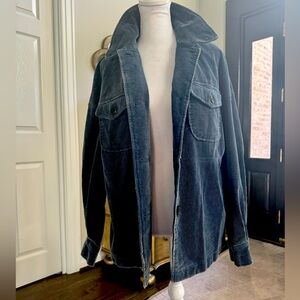 7 For All Mankind Blue Corduroy Jacket medium